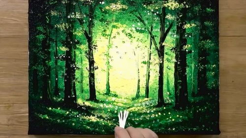 趣味藝術(shù)畫 綠意盎然的健身森林