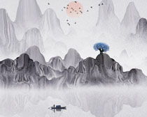 山峰色彩樹木塔藝術(shù)畫 PSD素材的創(chuàng)作與應(yīng)用